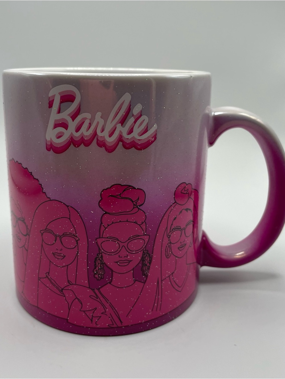 Barbie 2024 Culturefly Pink Glitter Coffee Mug. 20 oz!